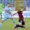 Na snímke vľavo hráč Slovana Boris Sekulič a Daniils Turkovs z FK Jelgava počas prvého zápasu 2. predkola Európskej ligy UEFA 2016/2017 ŠK Slovan Bratislava - FK Jelgava (0:0). Bratislava, 14. júla 2016.