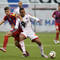 Hráč Senice Jakub Kosorin (vľavo) v súboji s hráčom Trenčína Ginom Van Kesselom v zápase 18. kola Fortuna ligy  2015/16 AS Trenčín - FK Senica (2:0). 29. novembra 2015.