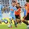 Na snímke v popredí s loptou Róbert Vittek (Slovan) v predohrávke 4. kola Fortuna ligy ŠK Slovan Bratislava– MFK Ružomberok (2:1). Bratislava, 1. augusta 2014.