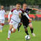 Sprava Stanislav Lobotka (Trenčín) a Roman Sabler (Podbrezová) v zápase 2. kola Fortuna ligy FO ŽP Šport Podbrezová - AS Trenčín (0:2). PBrezno, 25. júla 2015.