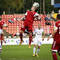 Patrik Vajda (uprostred vľavo) z FK Dukla Banská Bystrica a Martin Nagy (uprostred vpravo) z MFK Ružomberok počas 11. kola futbalovej Fortuna ligy v zápase medzi FK Dukla Banská Bystrica – MFK Ružomberok. Banská Bystrica, 19. september 2014.