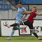 Vľavo Tamás Priskin (Slovan) a vpravo Matúš Čonka (Trnava) počas zápasu 6. kola Fortuna ligy medzi ŠK Slovan Bratislava - FC Spartak Trnava (2:0). Bratislava, 25. augusta 2015.