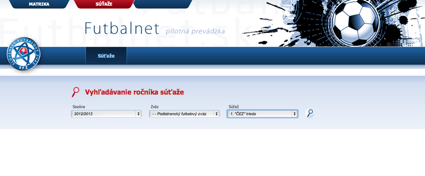 Súťaže Podtatranského futbalového zväzu na www.futbalnet.sk. Bratislava, 7. júna 2013.