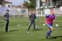 Zľava: Jozef Záhorský (manažér manažér Koncepcie rozvoja futbalu) a Jean-François Domergue (vedúci rozvoja futbalu UEFA) počas 1. dňa UEFA Coach Education Workshop na ihrisku NTC v Senci. Senec, 22. septembra 2015.