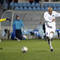 Nascimento Silva Cleber z FC Nitra (vpravo) zvyšuje na konečných 2:0 počas 19. kola futbalovej Corgoň ligy medzi FC Nitra - MŠK Žilina. Nitra, 30. november 2012.