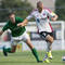 Vľavo Rastislav Srnánek (Pezinok) a vpravo Milan Rundič (Trenčín) v zápase 2. kola Slovnaft Cup-u PŠC Pezinok - AS Trenčín. Pezinok, 12. augusta 2015.