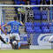 Ivan Schranz (vľavo), strieľa druhý gól do siete škótskeho FC St. Johnstone v zápase 3. predkola Európskej ligy FC St. Johnstone - Spartak Trnava (1:2). Perth, 31. júl 2014.