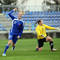 Veronika Klechová sa teší zo svojho vyrovnávajúceho gólu na 1:1 v kvalifikačnom zápase o postup na ME 2013 medzi Slovenskom  a Estónskom, v ktorom napokon naše reprezentantky zvíťazili 3:1. Senec, 26. október 2011.