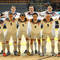 Slovenská futsalová reprezentácia pred prípravným zápasom proti Srbsku (2:1) v bratislavskej HANT Aréne. 22. február 2013, Bratislava.