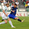 Zľava: Viliam Macko (Prešov) a Mário Božič (Slovan) v zápase 31. kola futbalovej Corgoň ligy medzi 1. FC Tatran Prešov - Slovan Bratislava, ktoré sa skončilo víťazstvom hostí 0:2. Prešov, 14. máj 2011.