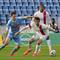 Zľava: Samuel Štefánik (Slovan) a Jakub Holúbek (Trenčín) v dohrávke 2. kola futbalovej Fortuna ligy Slovan Bratislava - AS Trenčín (0:2). Bratislava, 24. septembra 2014.