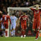 Slovenský reprezentant v drese FC Liverpool Martin Škrtel v zápase 13. kola Premier League s Manchester City, ktorý sa skončil remízou 1:1. Liverpool, 27. november 2011.