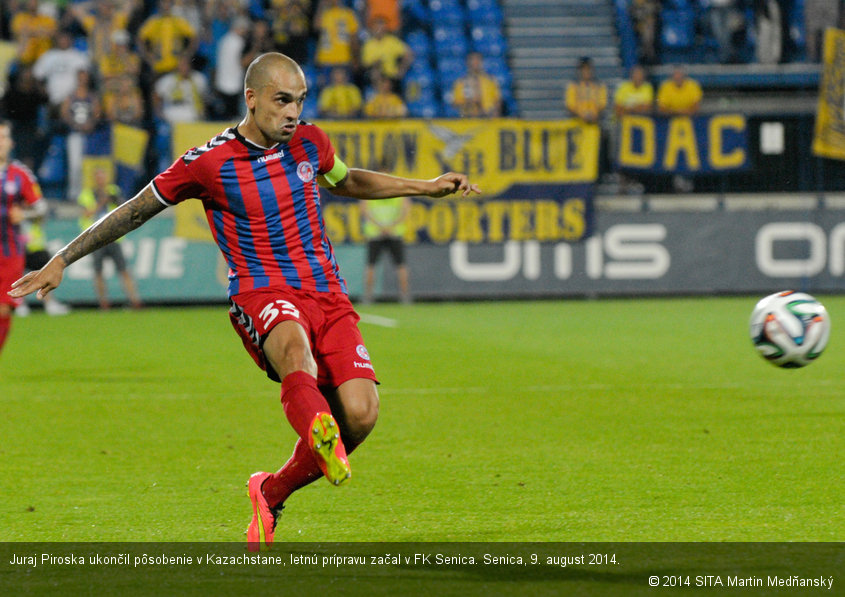 Juraj Piroska ukončil pôsobenie v Kazachstane, letnú prípravu začal v FK Senica. Senica, 9. august 2014.