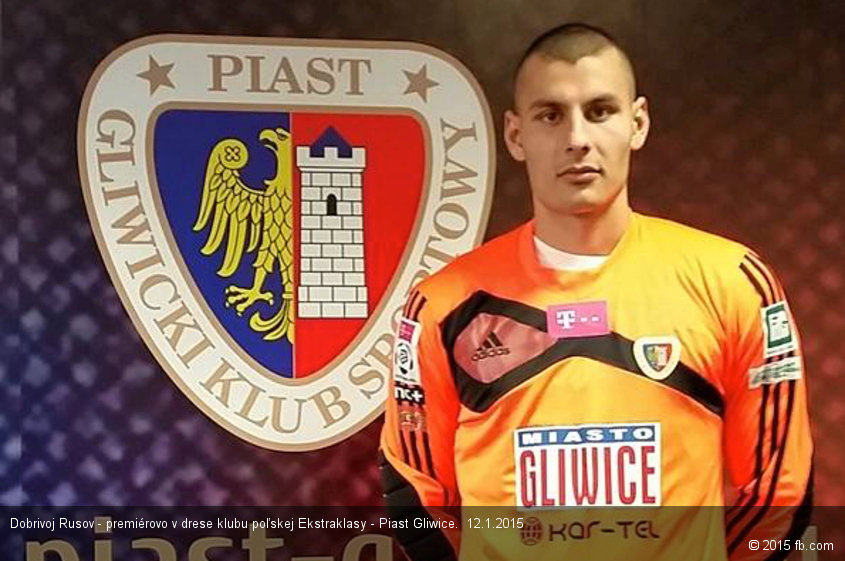 Dobrivoj Rusov - premiérovo v drese klubu poľskej Ekstraklasy - Piast Gliwice.  12.1.2015