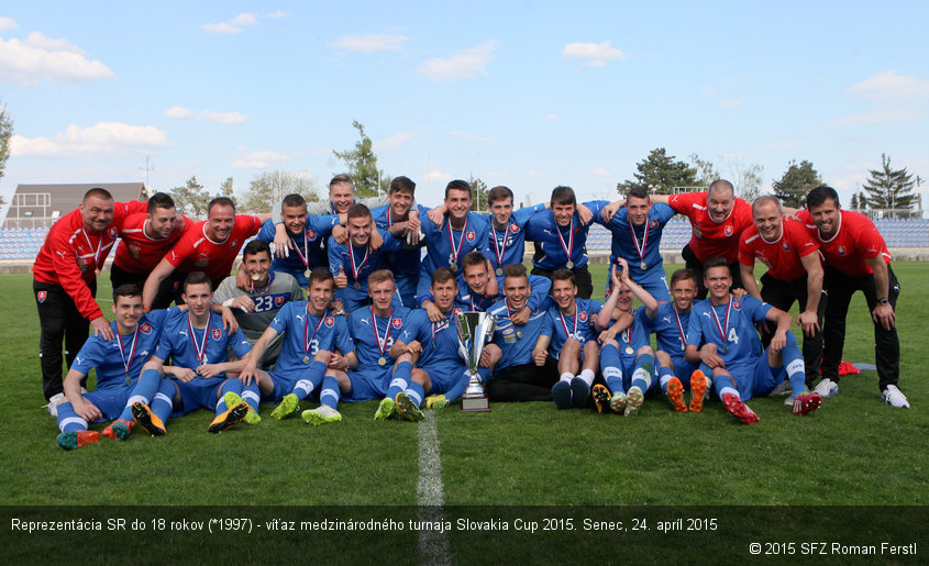 Reprezentácia SR do 18 rokov (*1997) - víťaz medzinárodného turnaja Slovakia Cup 2015. Senec, 24. apríl 2015