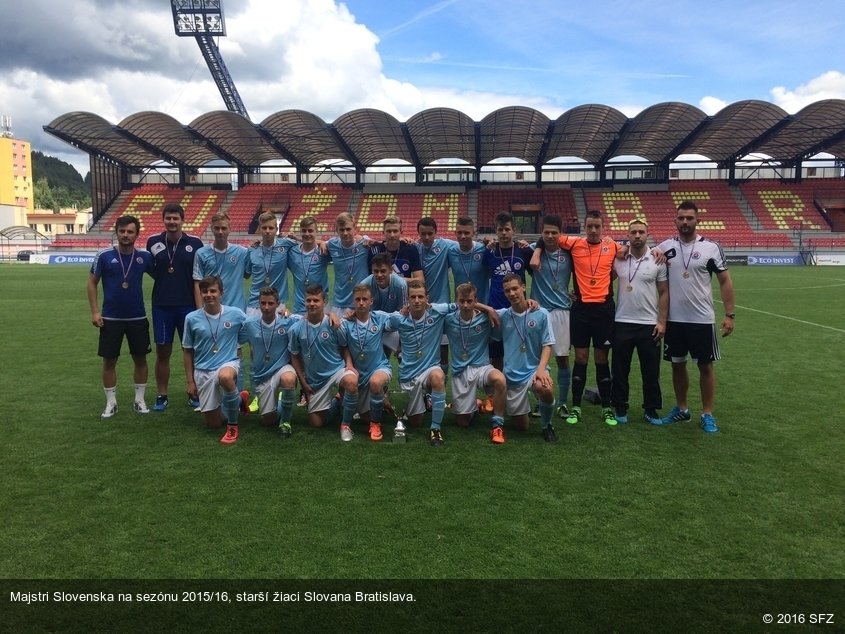 Majstri Slovenska na sezónu 2015/16, starší žiaci Slovana Bratislava.