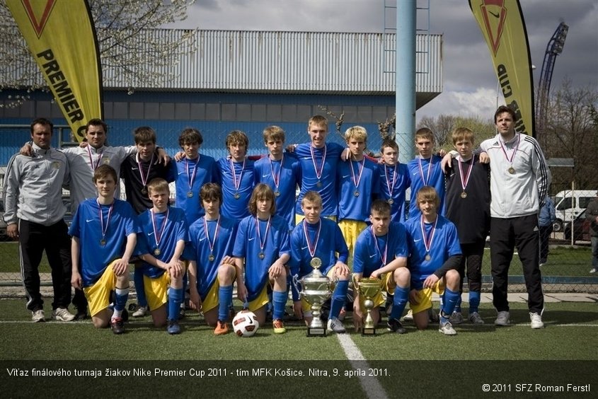 Víťaz finálového turnaja žiakov Nike Premier Cup 2011 - tím MFK Košice. Nitra, 9. apríla 2011.