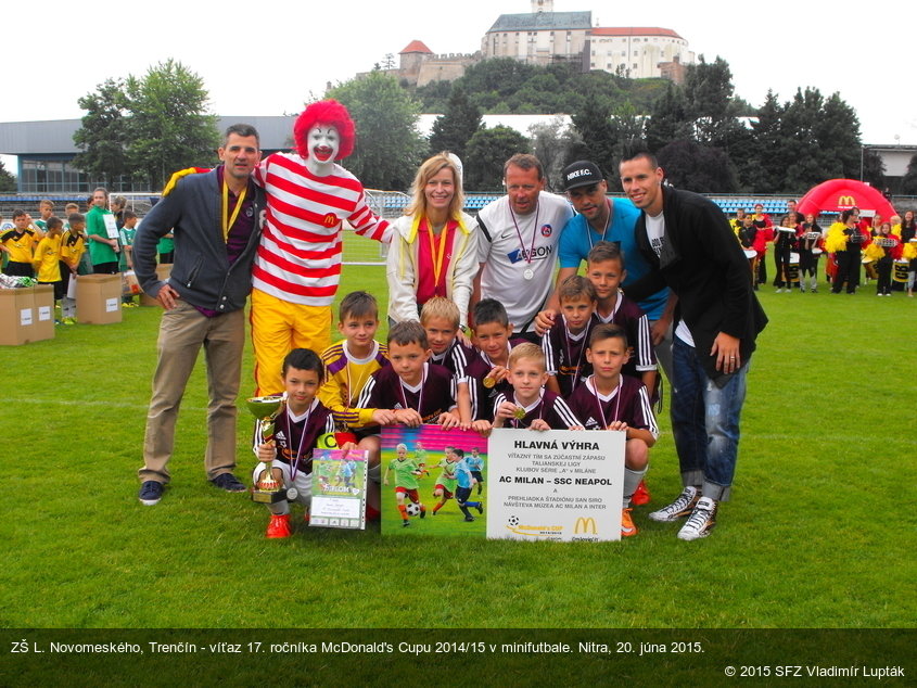 ZŠ L. Novomeského, Trenčín - víťaz 17. ročníka McDonald's Cupu 2014/15 v minifutbale. Nitra, 20. júna 2015.