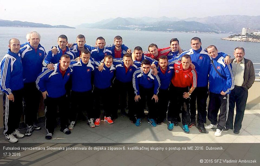 Futsalová reprezentácia Slovenska pricestovala do dejiska zápasov 6. kvalifikačnej skupiny o postup na ME 2016. Dubrovník, 17.3.2015