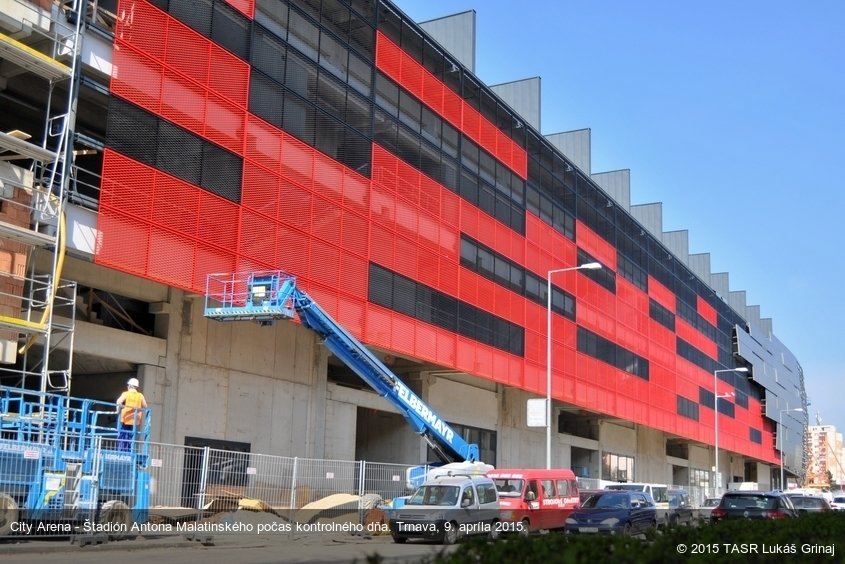 City Arena - Štadión Antona Malatinského počas kontrolného dňa. Trnava, 9. apríla 2015.