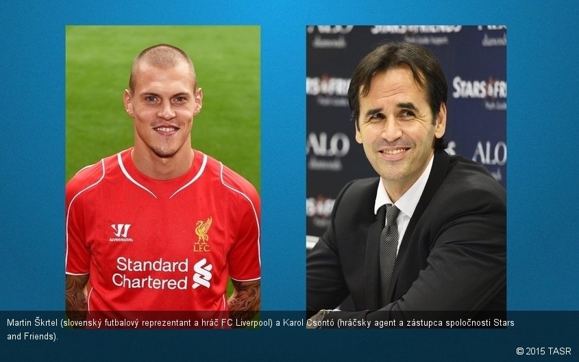 Martin Škrtel (slovenský futbalový reprezentant a hráč FC Liverpool) a Karol Csontó (hráčsky agent a zástupca spoločnosti Stars and Friends).